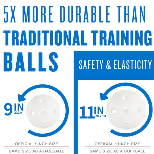 PRAOUTSAD Baseball & Softball Home Plate and 9" Hollow Plastic Baseball Set Baseball Training Equipment for Yard, Tball Balls, Kickball