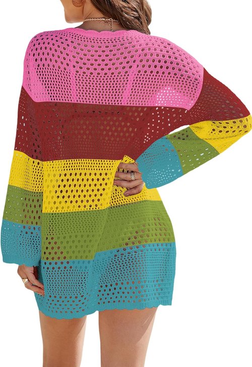 Buauty Women's Crochet Swimsuit Cover-Up - Stylish Beach Dress for Summer Vacations | Versatile Swimwear