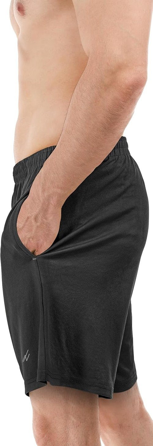 NY Threads Men's Athletic Shorts - Quick Dry Lightweight Running Gym Shorts with Pockets