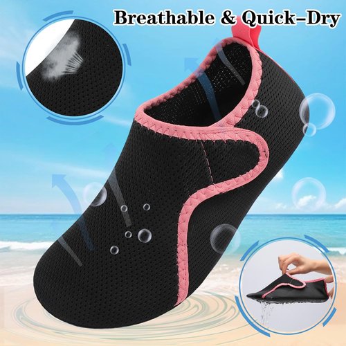 LeIsfIt Water Shoes - Quick-Dry Aqua Socks for Men & Women | Non-Slip Rubber Sole for Beach & Pool
