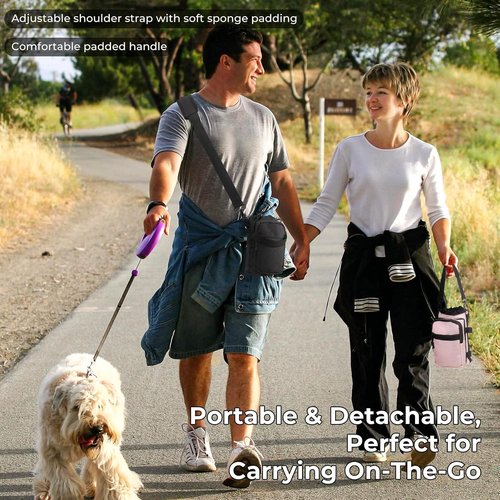 Nuovoware Insulated Water Bottle Carrier - 40oz Flask Holder with Adjustable Strap & 2 Pockets for Hiking | Climbing