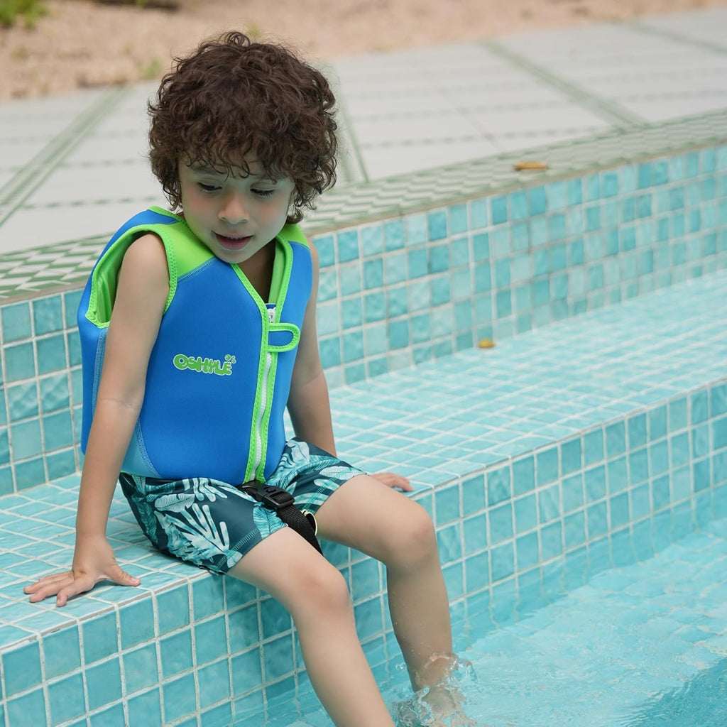 Skiennix Kids Swim Vest - Neoprene Swim Trainer with Crotch Strap for Ages 1-9 | Adjustable Fit for Boys & Girls