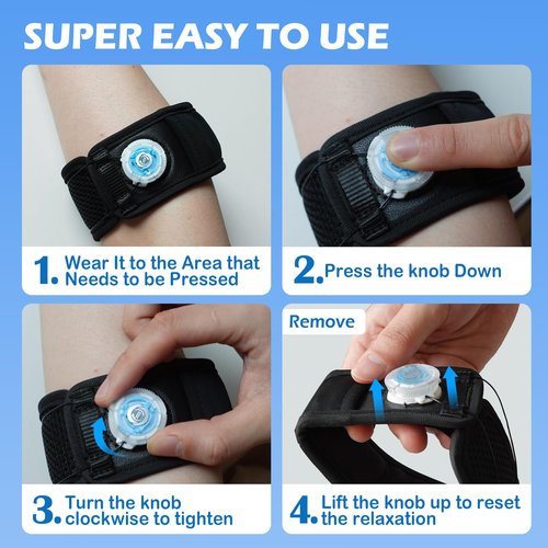 Lintriguingly Tennis Elbow Brace for Men & Women – Adjustable Elbow Strap for Tendonitis, Tennis & Golfer’s Elbow Support with Compression Dial, Silicone Shock Pad, Breathable Forearm Pain Relief -M/L