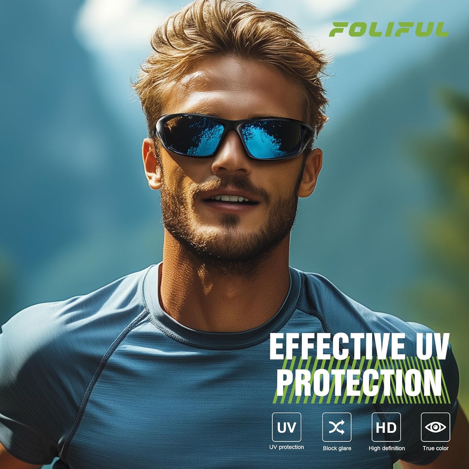 Skiennix Polarized Sports Sunglasses - UV Protection for Men | 3 Pack for Cycling, Fishing, Driving