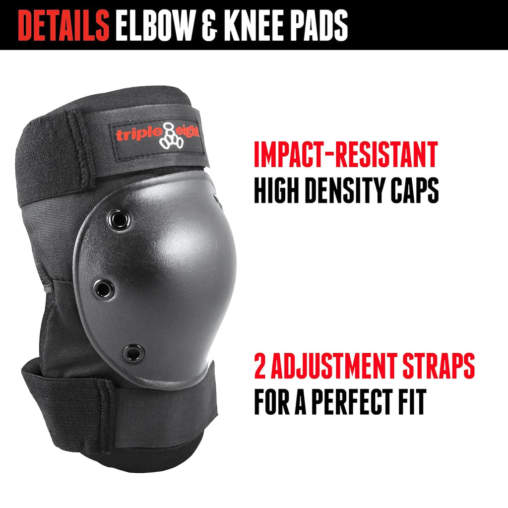 Triple Eight Saver Series Pad Set - Junior Knee, Elbow & Wrist Protection Gear | Durable & Comfortable