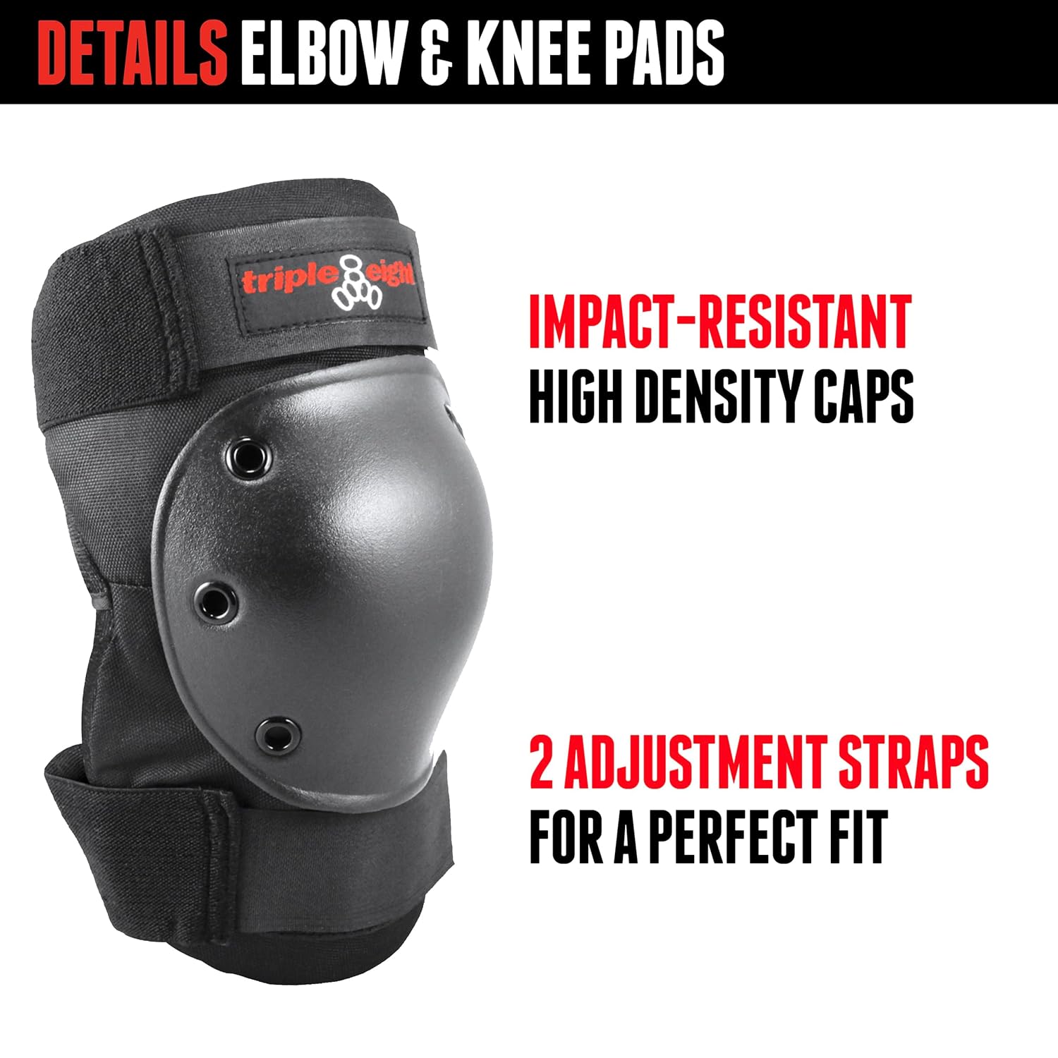 Triple Eight Saver Series Pad Set - Junior Knee, Elbow & Wrist Protection Gear | Durable & Comfortable