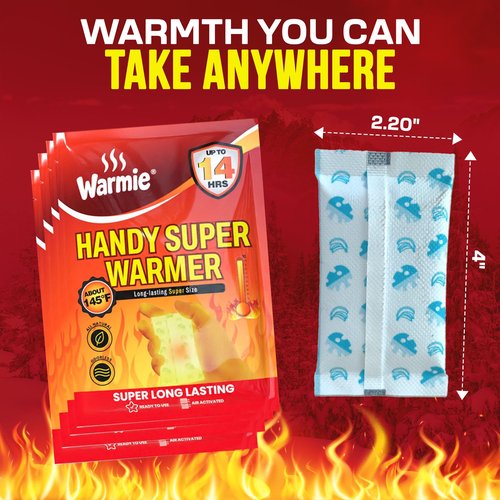 Warmie Super Warmer for Hand and Body | All Natural & Safe, Easy & Comfort, Instant & Quick Heat | Air Activated, Last-Longer, Bigger Size | Steady Heating for Cold Temperature, Odorless 20 Packs