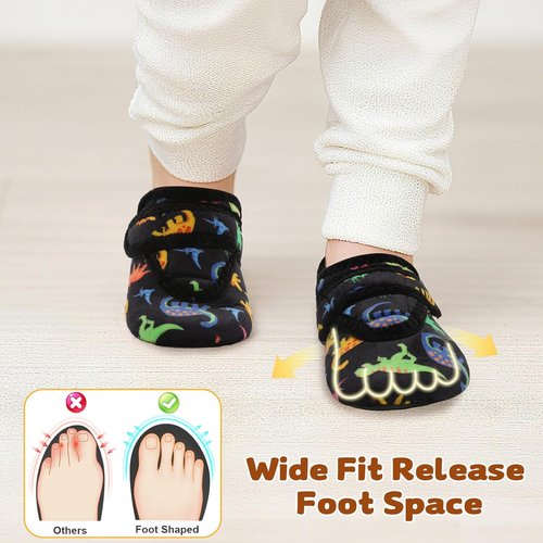 LeIsfIt Toddler Slippers - Soft & Warm Slip-On House Shoes for Kids | Non-Slip Indoor/Outdoor Comfort