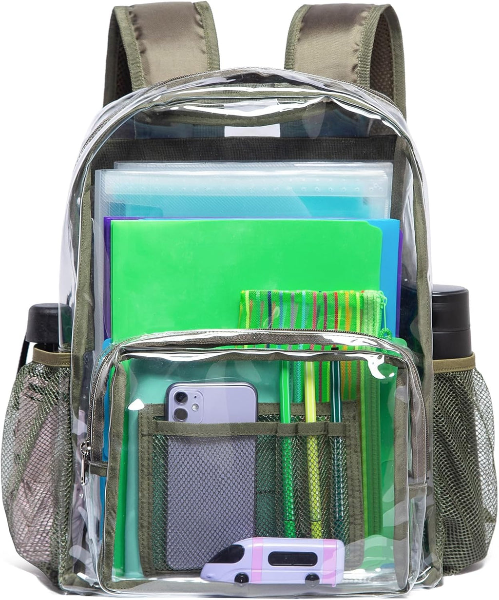 Vorspack Clear Backpack - Heavy-Duty PVC Transparent Design for College & Work | Durable & Stylish