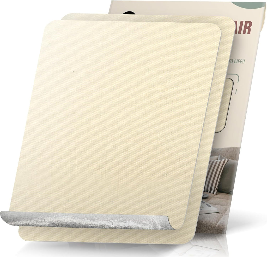 OAZ Canvas Repair Patch - Self-Adhesive Waterproof Fabric Patch, 9x11 Inch, 2 Pcs (Beige) for Furniture & More