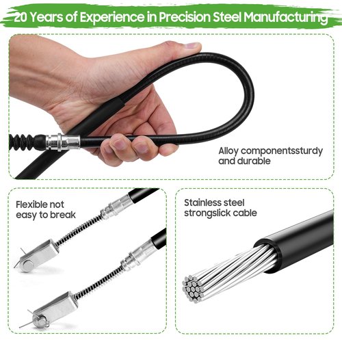 10L0L Golf Cart Brake Cable Stainless Steel Core for EZGO TXT 1994 & up or EZGO TXT Marathon Medalist, Golf Cart Driver & Passenger Side Brake Cable 70716-G03 70273-G03 70969-G03