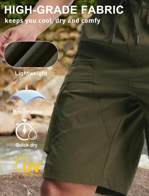 Libin Men's Cargo Shorts - Lightweight Quick-Dry Hiking Shorts for Outdoor Comfort | Breathable Design