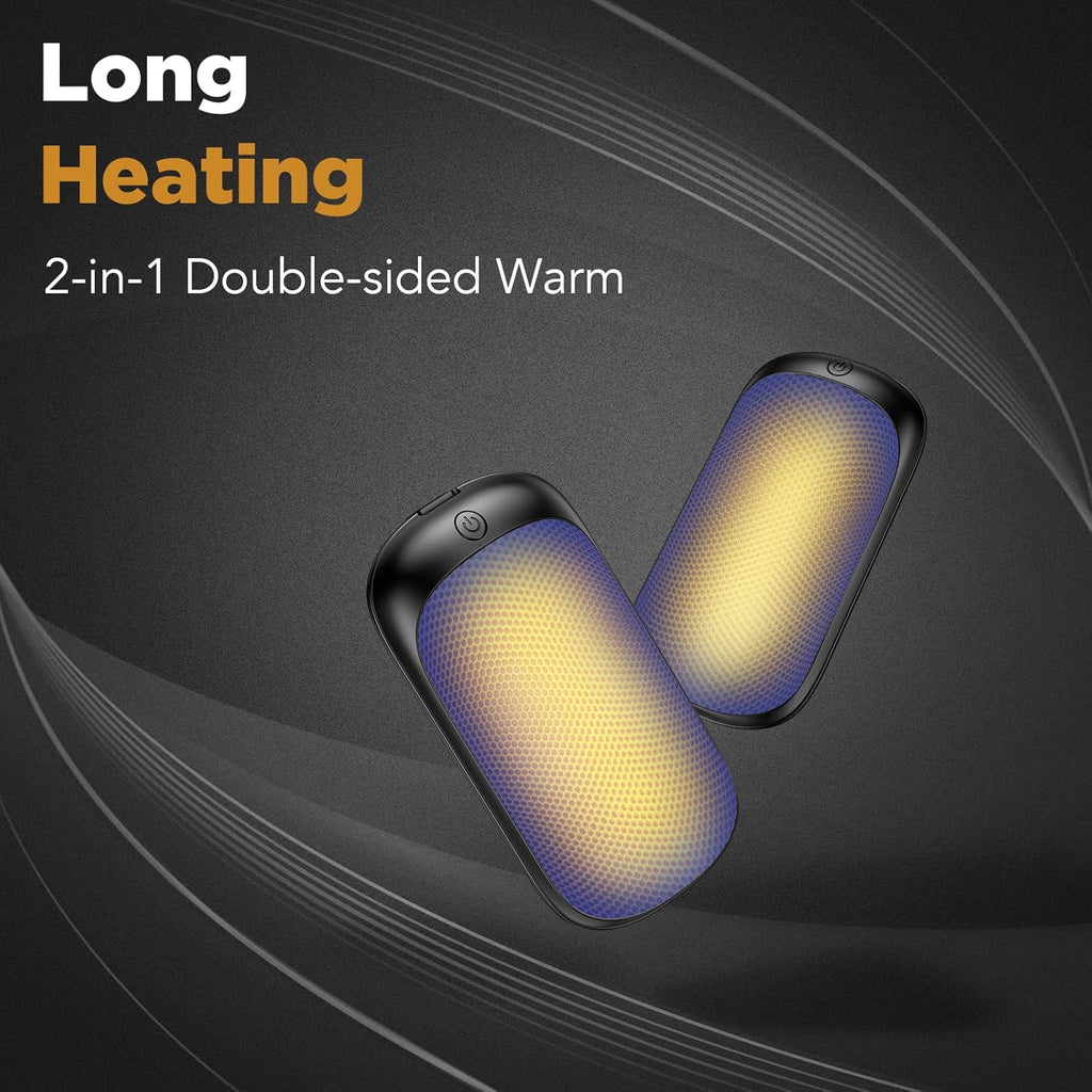 Skiennix Rechargeable Hand Warmers - Portable USB Electric Warmers for Indoor/Outdoor Use | 2-Pack