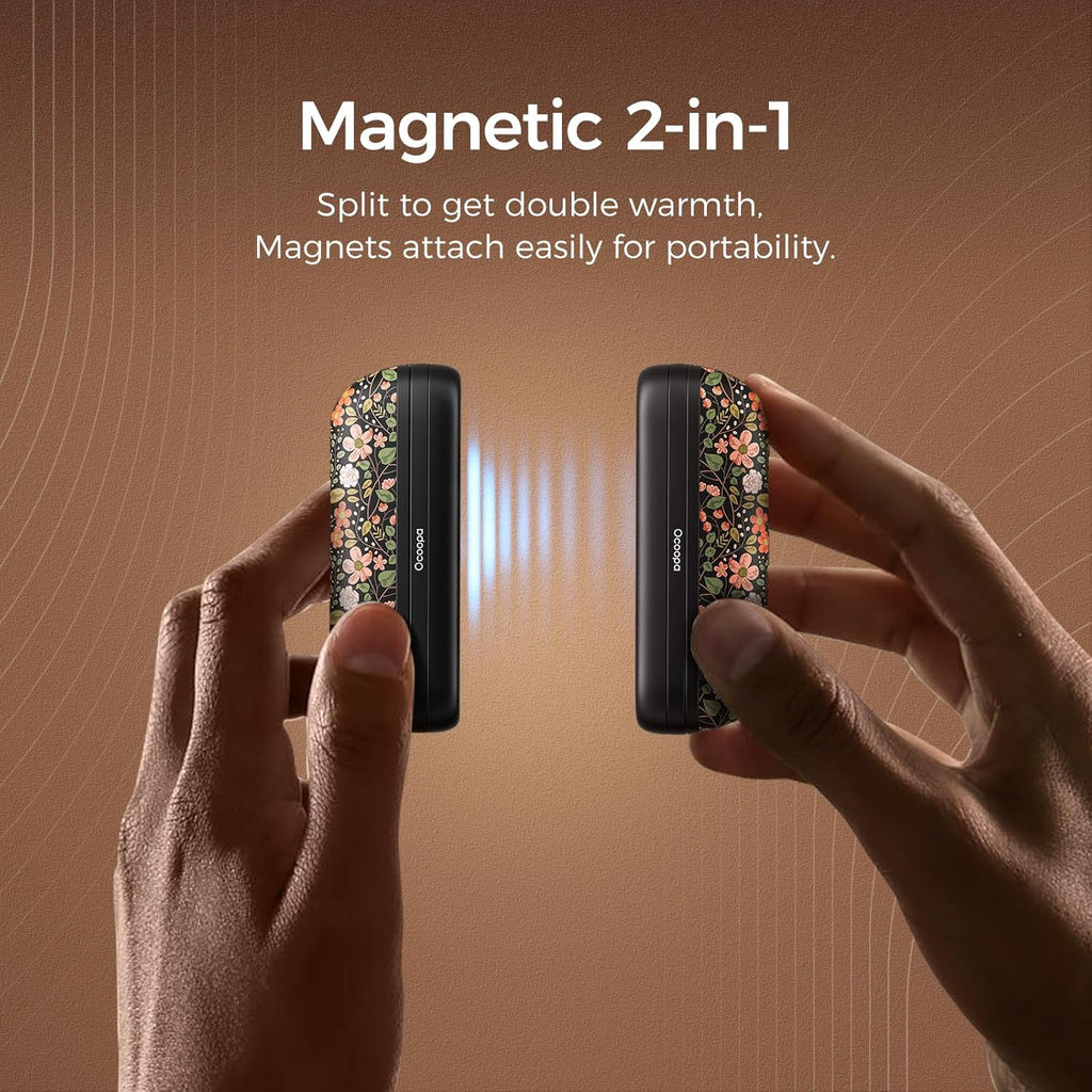 OCOOPA 2-in-1 Magnetic Rechargeable Hand Warmers - Portable Mini Electric Heaters | 2 Pack for Golf & Winter Gifts