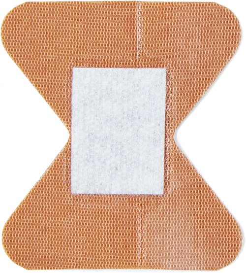 CURAD Flex-Fabric Fingertip Bandages - Skin-Friendly Adhesive, Breathable Fabric, 2 x 1.75 Inches, 100 Count