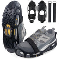 Ice Cleats Spikeless,Anti-Slip Snow Cleat Winter Traction Grips Crampon for Slick Wet Slippery Surface Indoor Outdoor Use Ice Shoes Grippers Rubber Tread Roofing Shoes (Large/X-Large(with Straps))