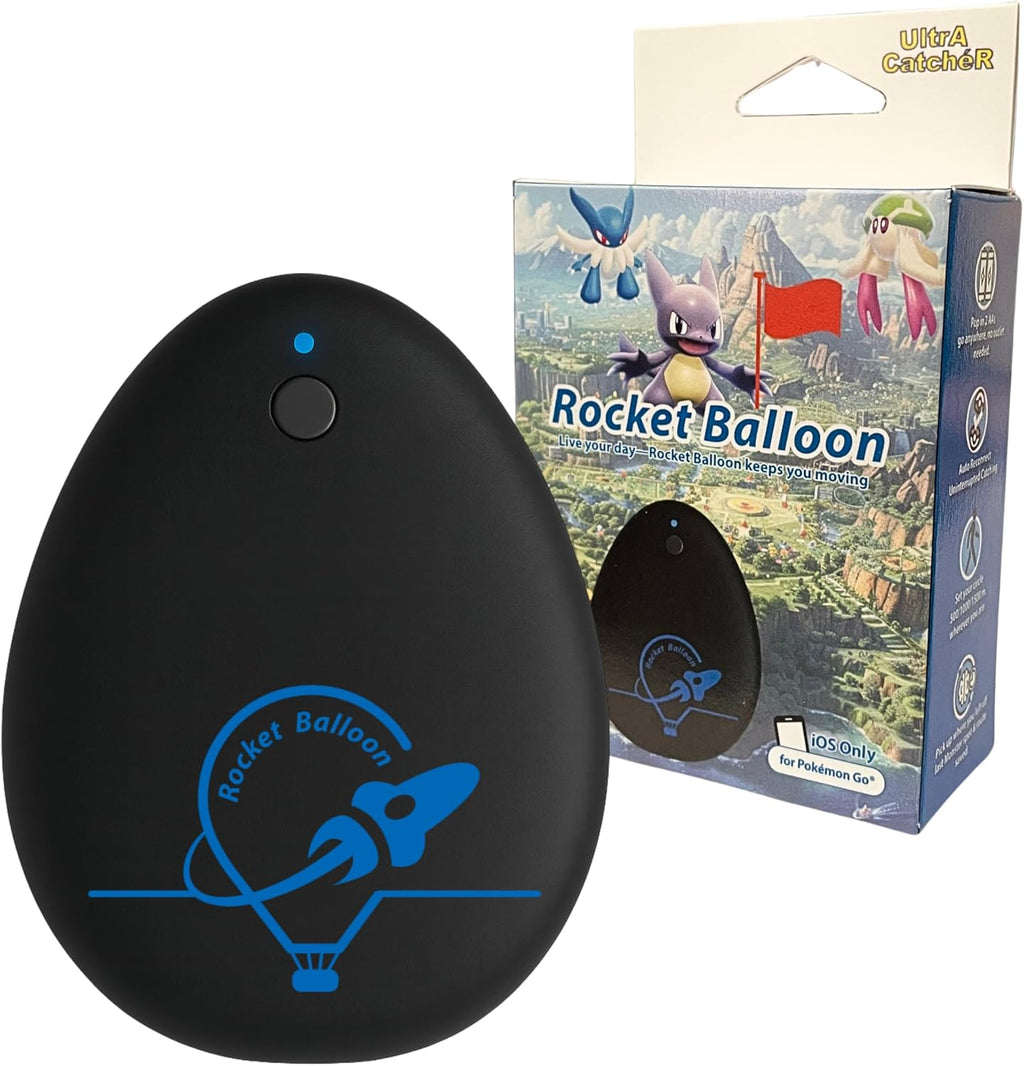 Rocket Balloon Auto Walking Device - Smart iOS Auto Catch & Item Collection | Route Continuation & Cooldown Protection