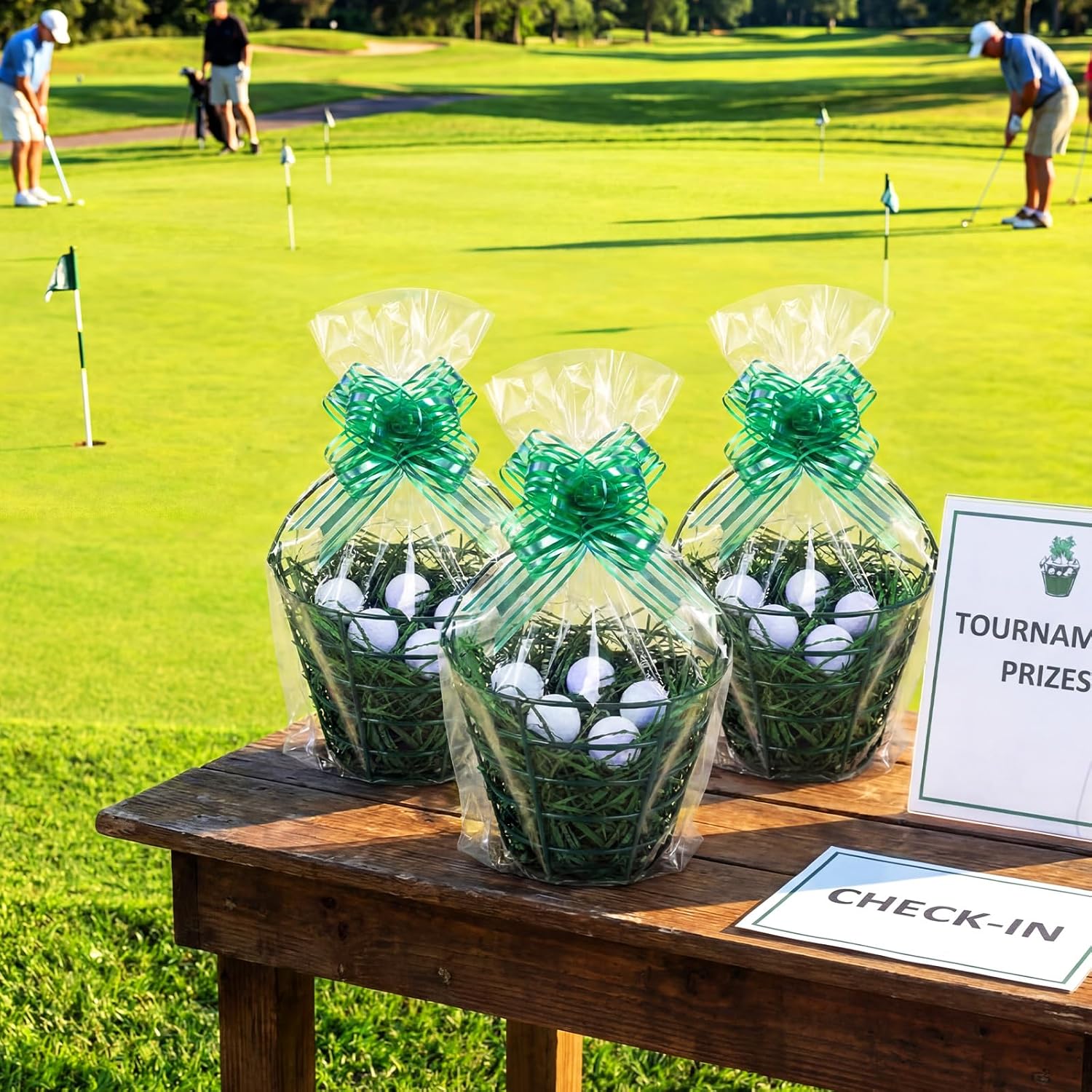 Skiennix Golf Gift Basket Set - 22 Pcs for Men Golfers | Metal Ball Baskets & Gift Bags