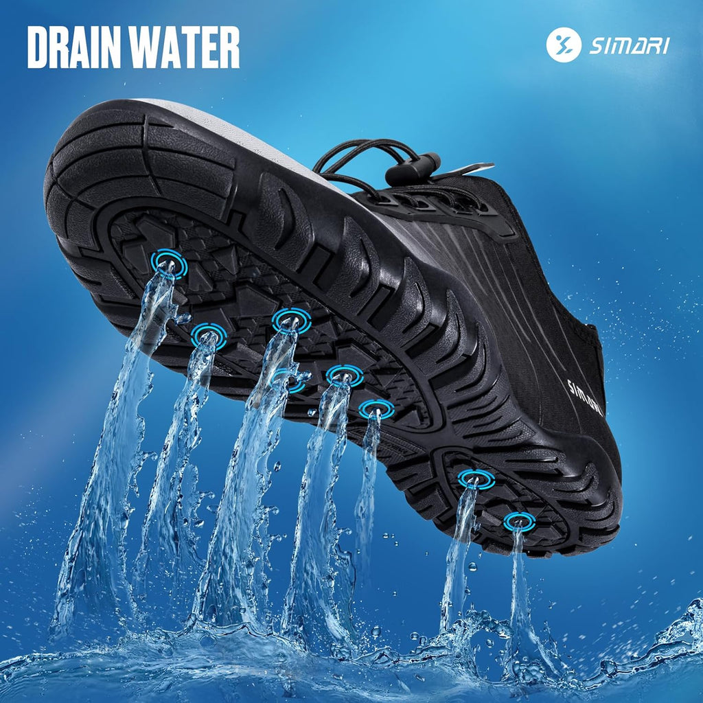 SIMARI Water Shoes - Quick-Dry Barefoot Aqua Socks for Men & Women | Lightweight Non-Slip Swim Shoes for Beach Sports, Surfing & Diving