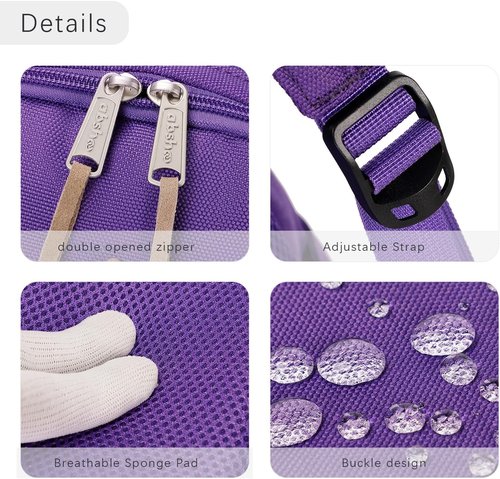 Abshoo Basic School Backpack - Water Resistant Bookbag for College & High School | Purple Daypack