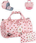 Skiennix Personalized Girls Gym Bag - Stylish Weekend Duffel with Shoe Compartment & Makeup Bag | Ideal Birthday Gift for 8-Year-Old (Letter O)