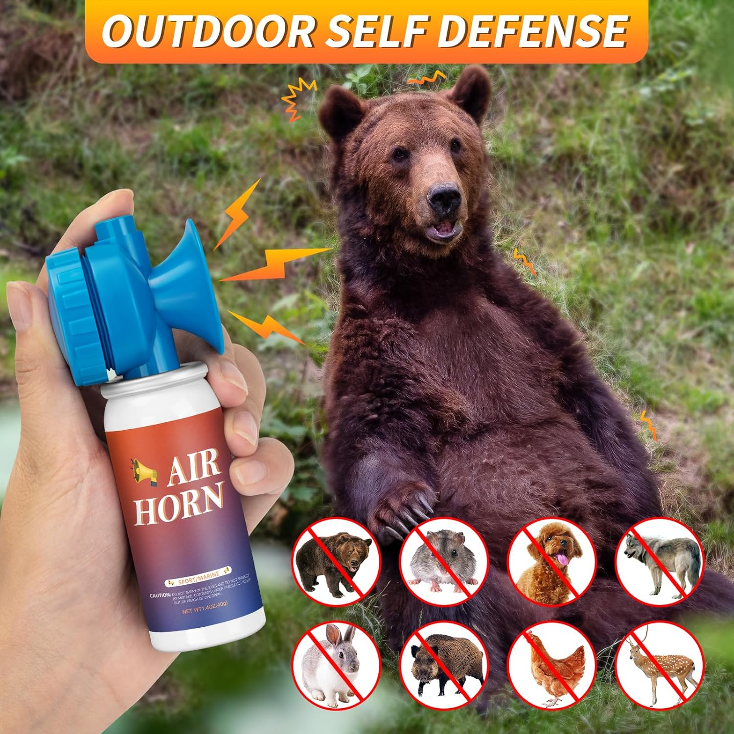 Air Horns - Loud Marine Safety Signal | 1.4oz Mini Handheld for Boating, Camping & Events