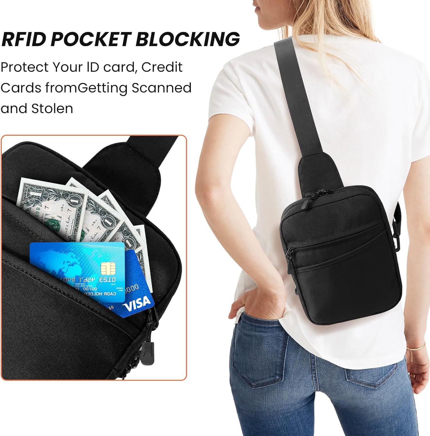 Skiennix Concealed Carry Sling Gun Bag - Waterproof Crossbody Pistol Case for Women | EDC Shoulder Pouch
