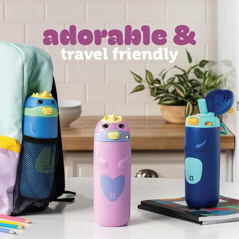 Ello Ellies 12oz Stainless Steel Kids Water Bottle - Pig Variation