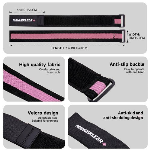 MANUEKLEAR Blood Flow Restriction Bands for Women Glutes Leg, Booty Bands for Women Butt Lift, BFR Occlusion Thigh Bands for Workout Squat Hip Building