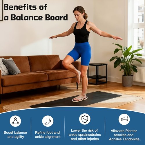 Birchwood Ankle Balance Board - Premium Foot Strengthener for Stability & Recovery | Adjustable Axis Design