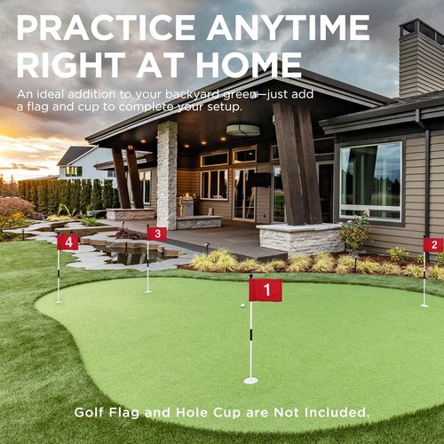 KINGTOP Golf Flagstick Mini, Practice Putting Green Flag Stick for Yard, Pole | Pin | Flagpole, Portable 2-Section Design, 3 Foot, 1-Pack, White