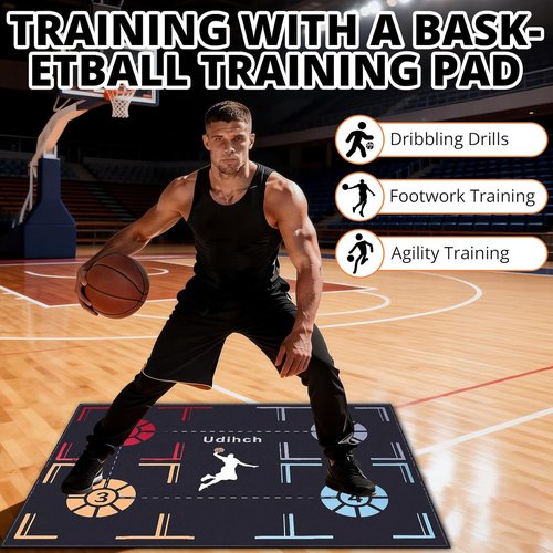 Basketball Footwork Training Mat by [Brand Name] - Non-Slip Agility Mat for Enhanced Speed & Coordination | Durable Design for All Ages