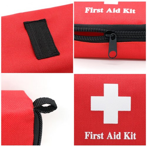 Faylapa 12Pcs Mini Empty First Aid Bag, 5.5x3.5x1.5 inches Travel Pouch Bag for Travel, Car, Home, Office, Camping, Outdoor (Bag Only)