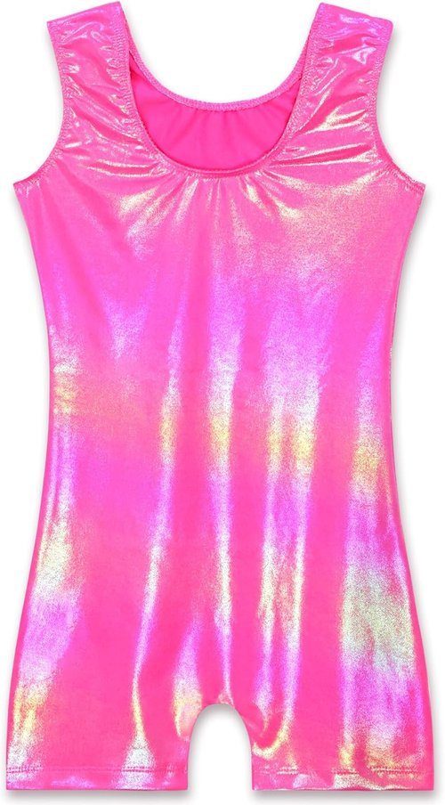 Domusgo Gymnastics Leotards - Sparkly Sleeveless One-Piece Unitards for Girls | Perfect for Tumbling