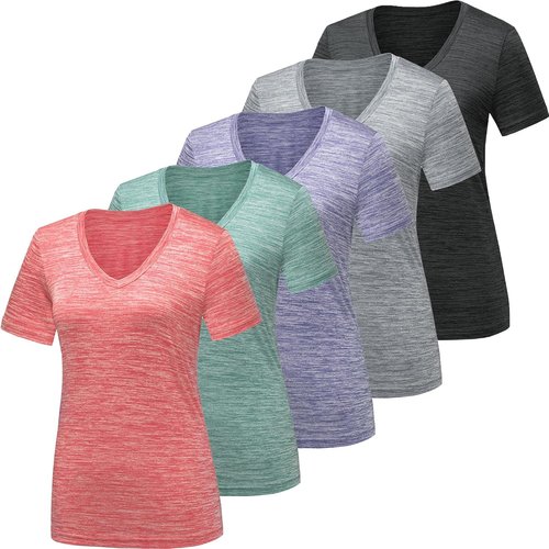 BALENNZ Women's Workout Shirts - Moisture-Wicking Quick-Dry Athletic T-Shirts for Gym Performance