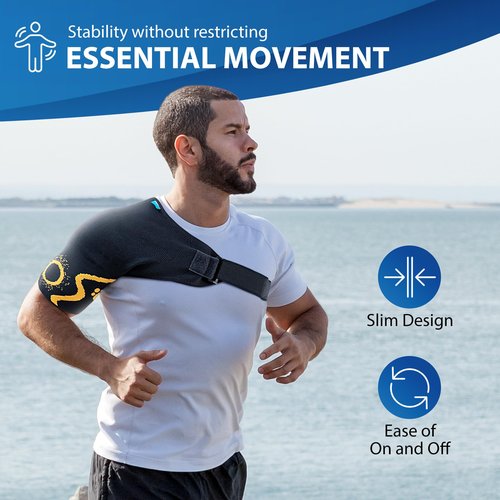 ORTONYX Shoulder Stability Brace Compression Sleeve for Rotator Cuff Support, Injury Prevention, Dislocated AC Joint, Labrum Tear, Frozen Shoulder Pain, Sprain, Soreness, Bursitis/XL
