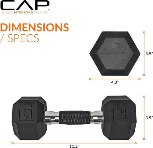 CAP Barbell Coated Dumbbell Weights - Versatile Pairs & Sets for Home Gym Use