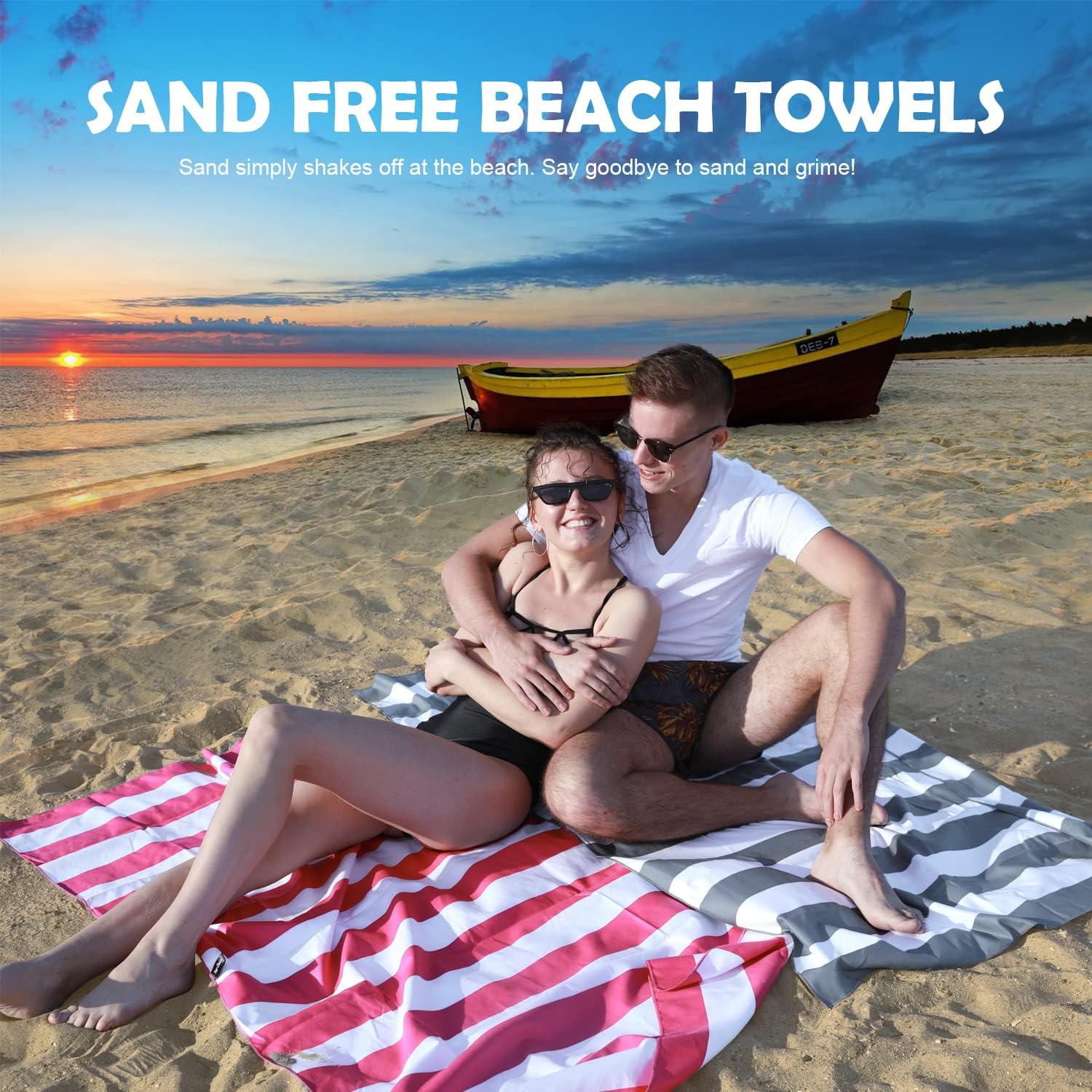 Your Choice Microfiber Quick Dry Beach Towel - Sand-Free, Lightweight, Oversized (67x35 Inch, 60x30 Inch)
