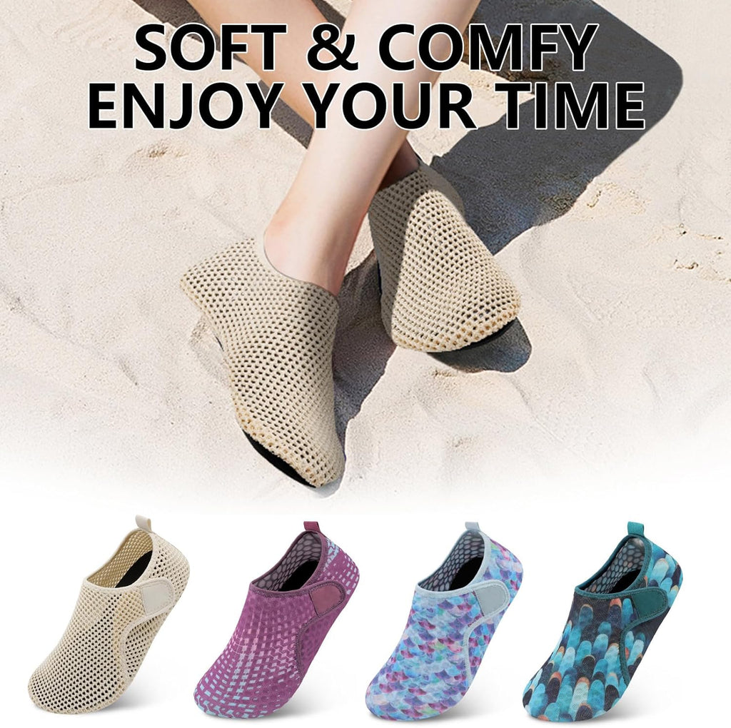 Scurtain Barefoot Water Shoes - Quick-Dry Aqua Socks for Beach & Swim | Unisex Summer Sandals