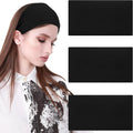 Skiennix Black Headbands for Women - Non-Slip, Soft Elastic Design | 3 PCS, 9.25" x 5.31" for Gym & Yoga