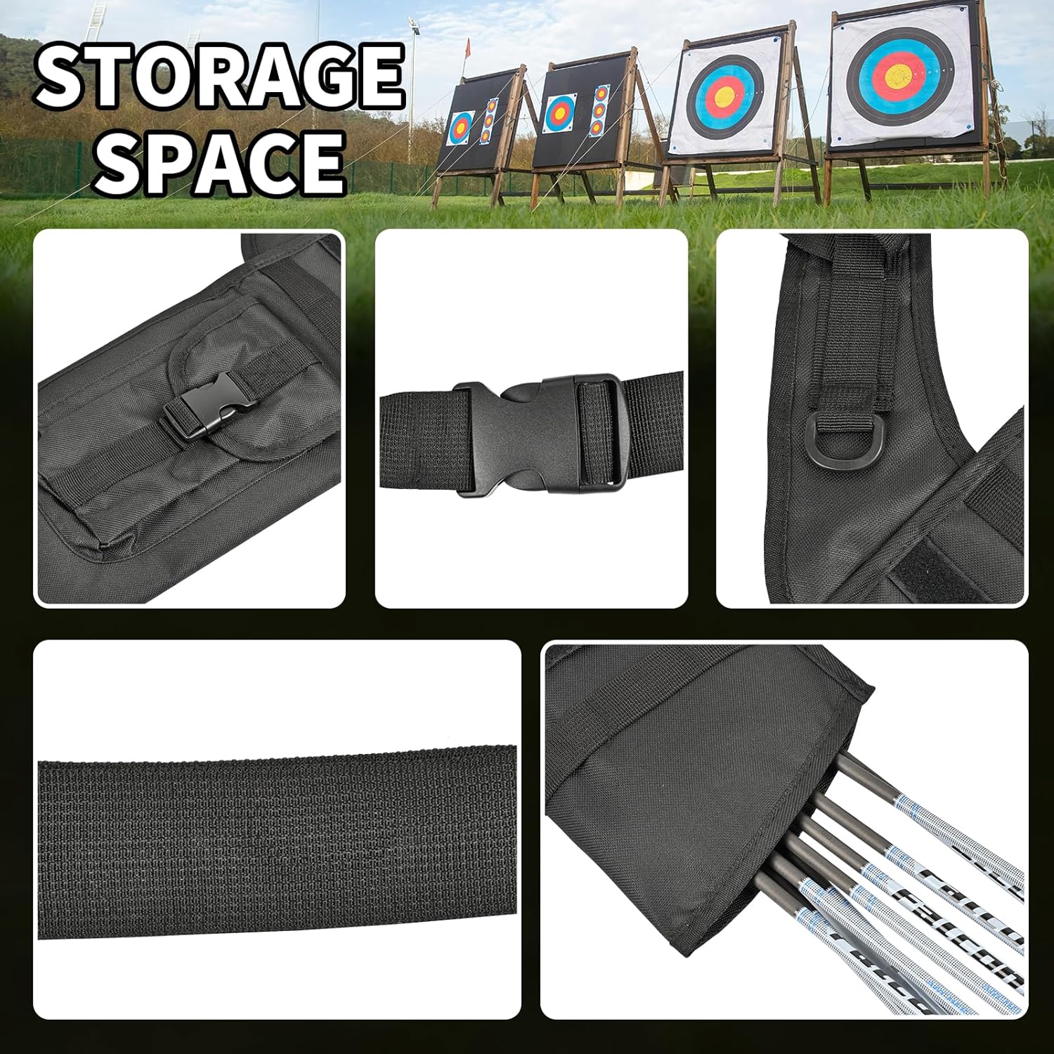 SPG Hip Quivers - Adjustable Molle System Arrow Holder for Compound & Recurve Bows | Ideal for Target Practice