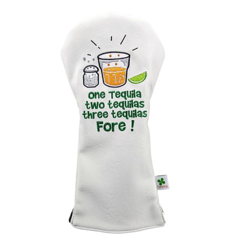 Foretra Tequila Fore Golf Headcover Driver Cover Mallet Blade Putter Cover 3 Wood Fairway Wood Head Covers Hybrid Head Covers Novelty Fun fits Most Brands Funny Golf 7 Wood Head Cover