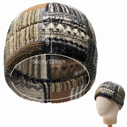 Obacke Winter Hat Men Women for Cold Weather Keep Warm (Gray)