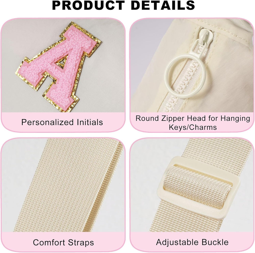 Regine Switzerland Initial Small Crescent Crossbody Bag - Cute & Trendy Birthday Gift for Women