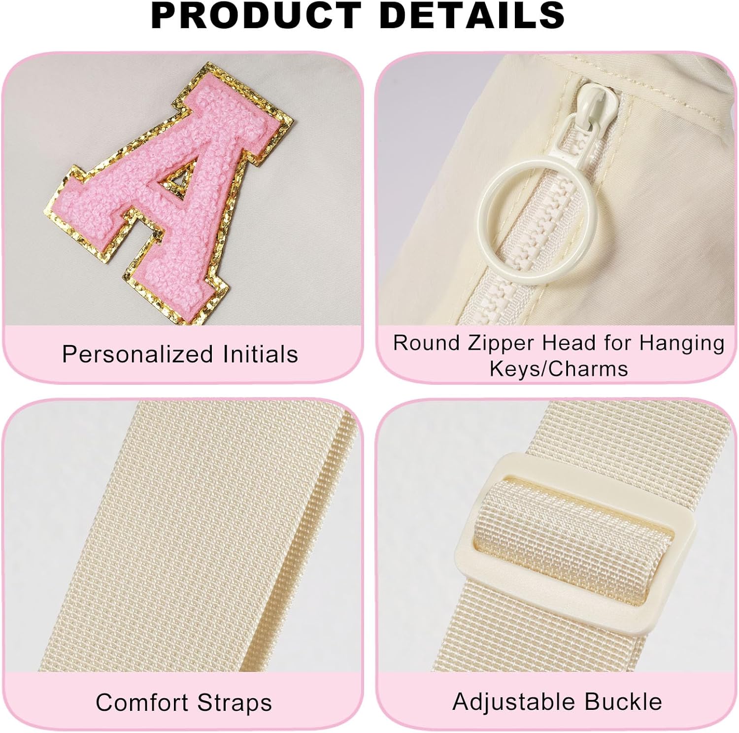 Regine Switzerland Initial Small Crescent Crossbody Bag - Cute & Trendy Birthday Gift for Women