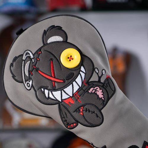 Big Crazy Golf Club Head Cover, Golf Head Covers, Funny Driver Headcover, Unqiue Hybrid Headcover, Fairway Wood Head Covers, Golf Blade Mallet Putter Cover, Gift Broken Bear