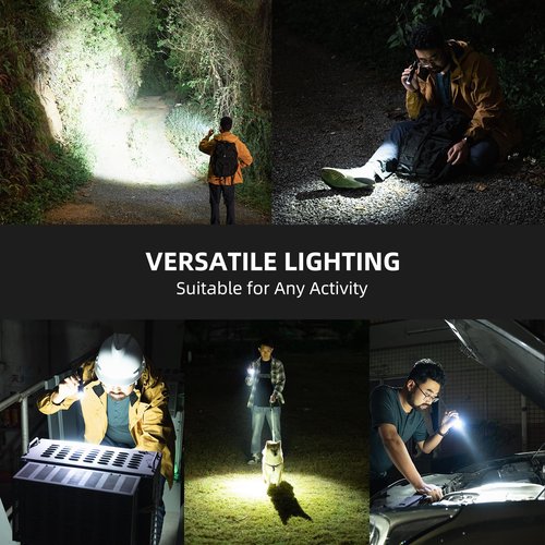 WUBEN L50 Flashlight 1200 High Lumens Tactical Flashlight Pocket Rechargeable Flashlight IP68 with 5 Mode Flash Light, LED Tail Switch Flash Light for Emergencie Camping Home Inspection Repair