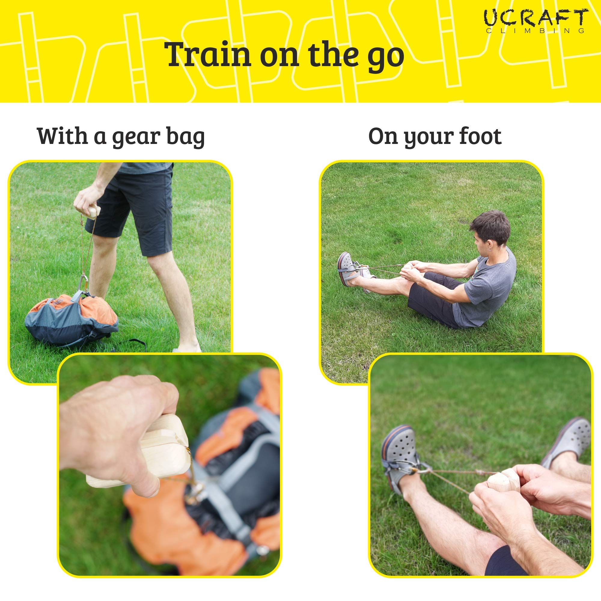 Ucraft Pocket-Sized Climbing Hangboard. Portable Fingerboard for Training and Warm-up