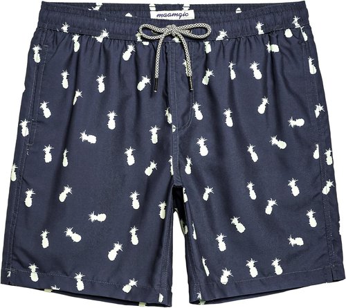 Maamgic Men's Swim Trunks - Quick Dry Bathing Suits with Mesh Lining | Fun 7-Inch Swim Shorts