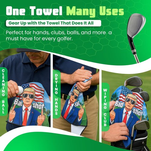 K9King Golf Microfiber Towel - Ideal Golf Accessories for Men and Women, Holder Clip, Perfect for Golf Bags Accessories, Enhance Your Golfing Experience | Great Gift Idea